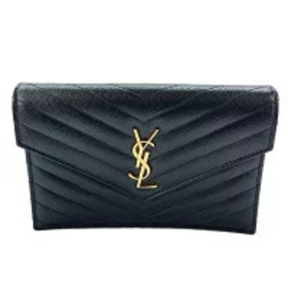 Saint Laurent Yves Cassandra Shoulder Bag Black